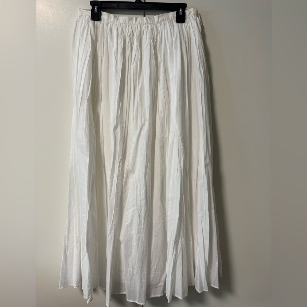 Zara White A-Line Maxi Skirt NWT